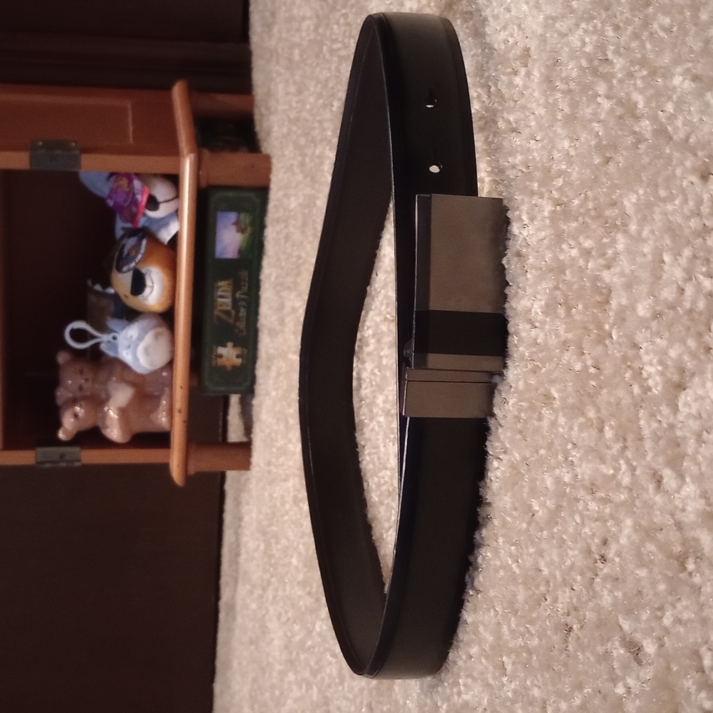 Reversible black brown men's belt